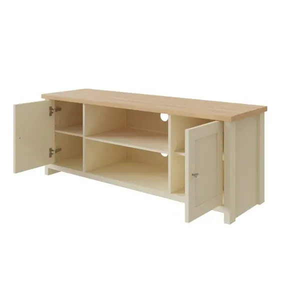 TV Unit for 55" TVs with Storage - Cream, Oak