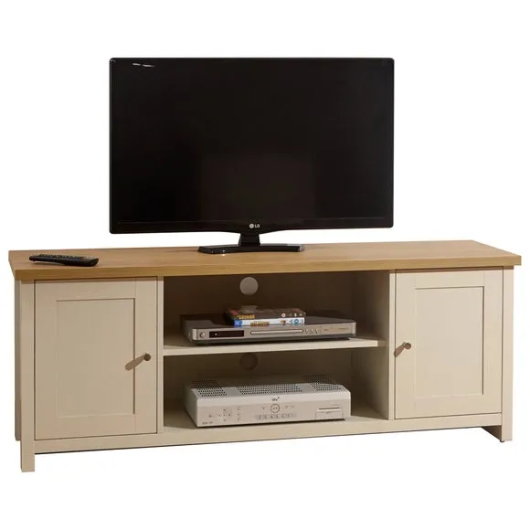 TV Unit for 55" TVs with Storage - Cream, Oak
