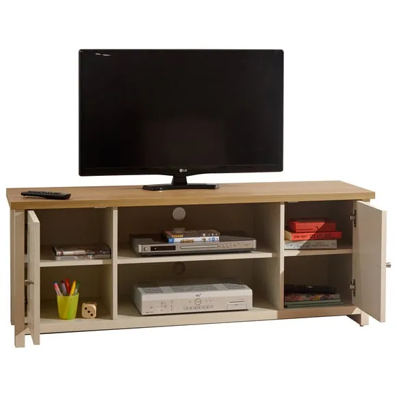 TV Unit for 55" TVs with Storage - Cream, Oak