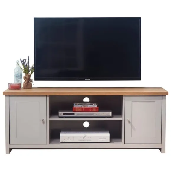 TV Unit with Storage - Grey, Oak
