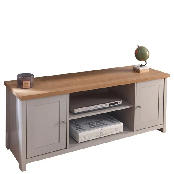 TV Unit with Storage - Grey, Oak