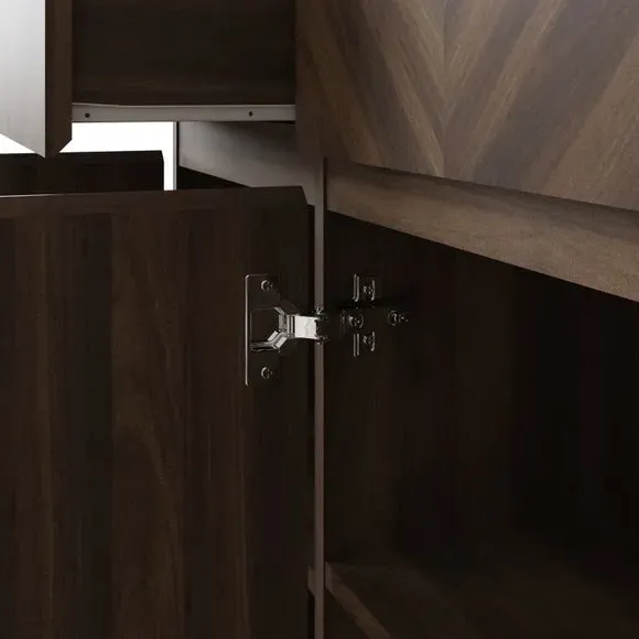 Wide Sideboard with Storage - Walnut, Wood