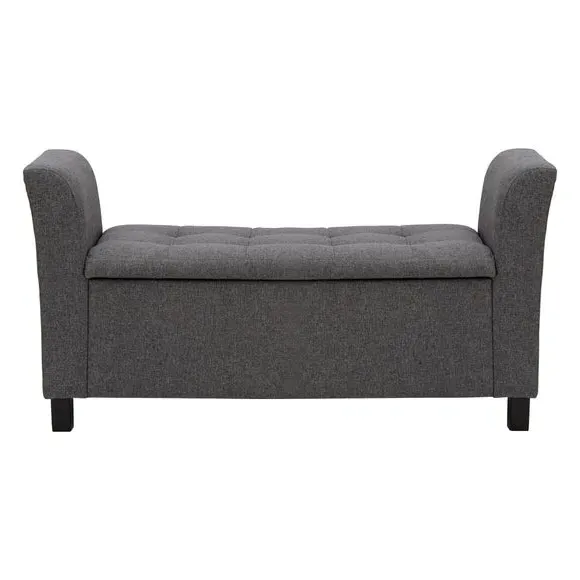 Window Seat with Storage - Charcoal, Fabric image
