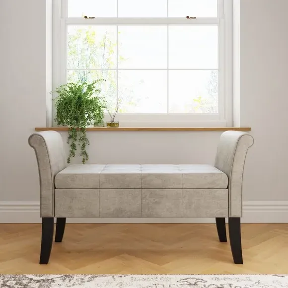 Window Seat with Storage - Silver, Chenille image