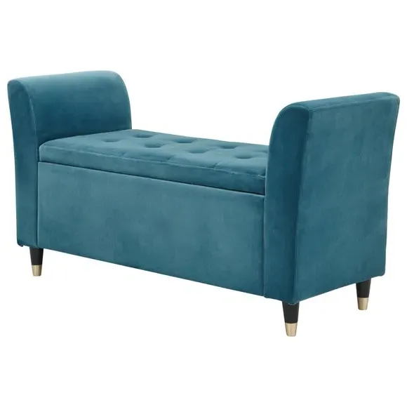 Window Seat with Storage - Teal, Chenille
