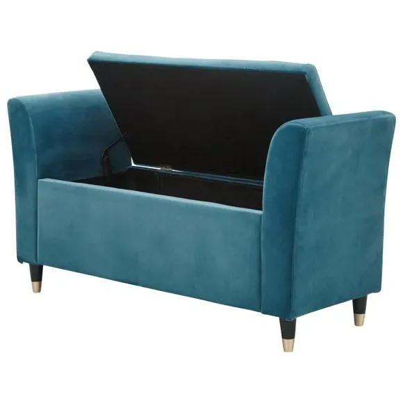 Window Seat with Storage - Teal, Chenille