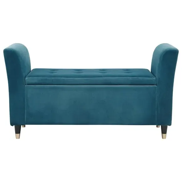 Window Seat with Storage - Teal, Chenille