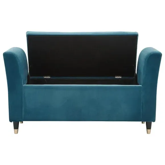 Window Seat with Storage - Teal, Chenille