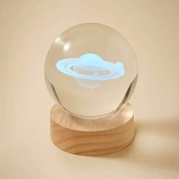 Galaxy Crystal Light USB Powered - Clear, Glass