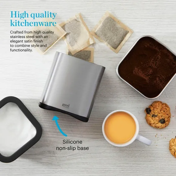 Set of 3 Storage Canisters - Silver, Steel