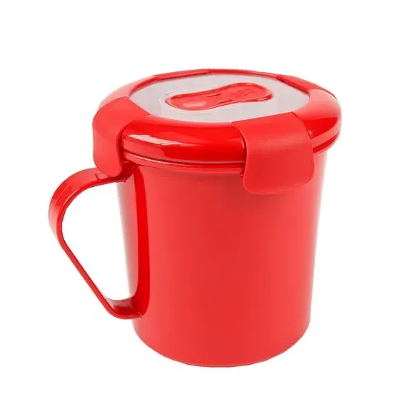 683ml Soup Mug with Lockable Lid - Red image