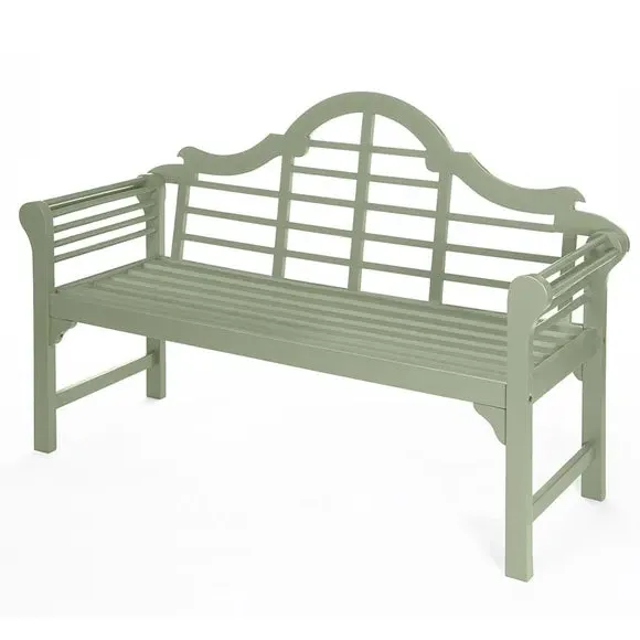 Garden Bench with Arched Back - Sage, Acacia