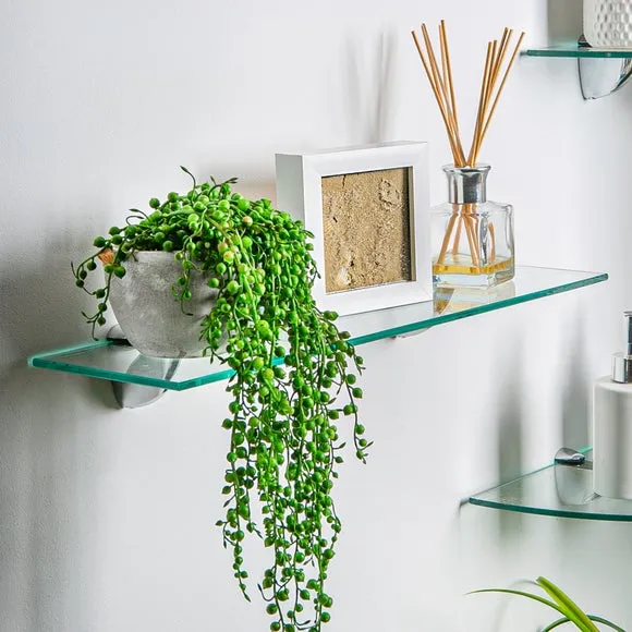Set of 3 Glass Shelves - Black, Tempered Glass image