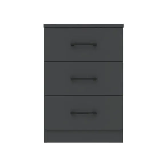 3-Drawer Bedside Table - Anthracite