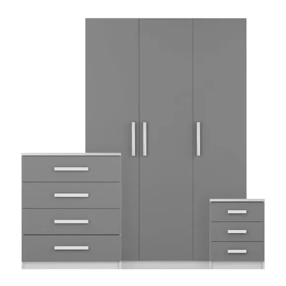 3-Piece Bedroom Furniture Set - Grey image