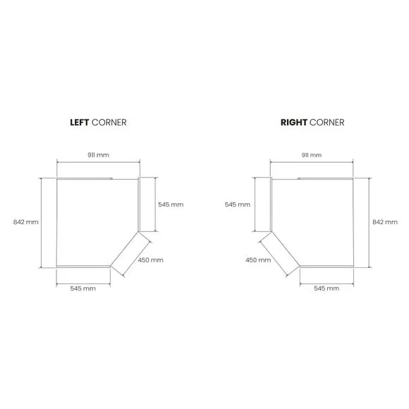 3-Piece Corner Wardrobe Set with Mirror - Grey