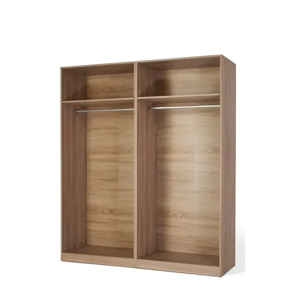 4 Door 4 Drawer Wardrobe - Natural, Oak