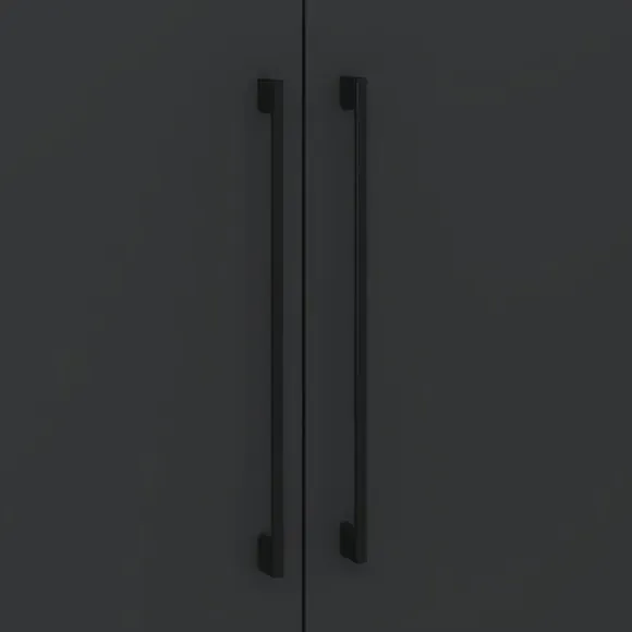 4-Door Wardrobe with Adjustable Storage - Grey