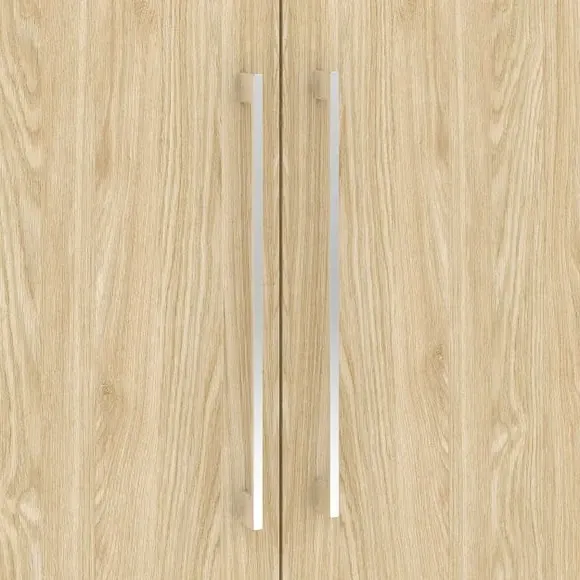 4-Door Wardrobe with Adjustable Storage - Oak