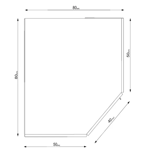 Corner Wardrobe with Mirror - White, High-Gloss