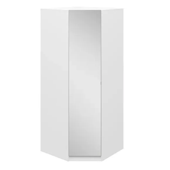 Corner Wardrobe with Shelves - Grey, Gloss image