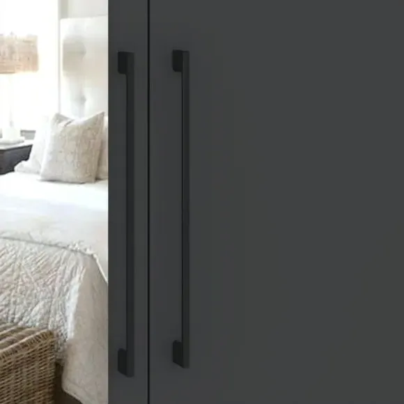 Double Wardrobe with Mirror - Anthracite