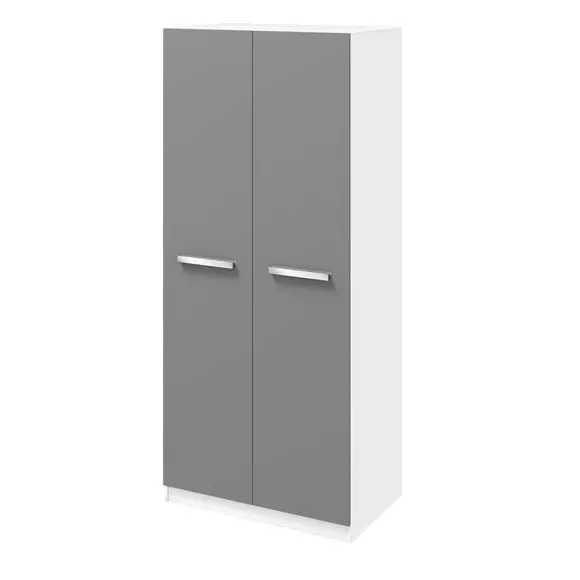 Double Wardrobe with Shelving - Grey image