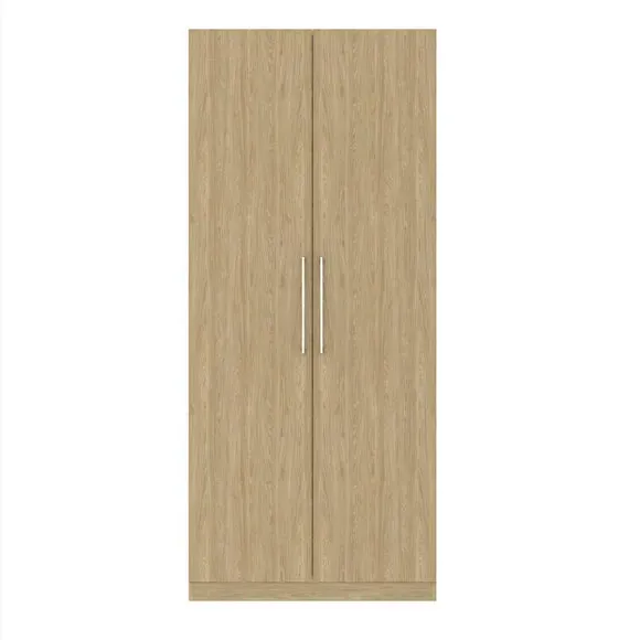 Double Wardrobe with Storage - Oak Effect