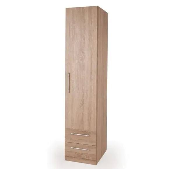Single 2 Drawer Wardrobe - Natural, Oak image