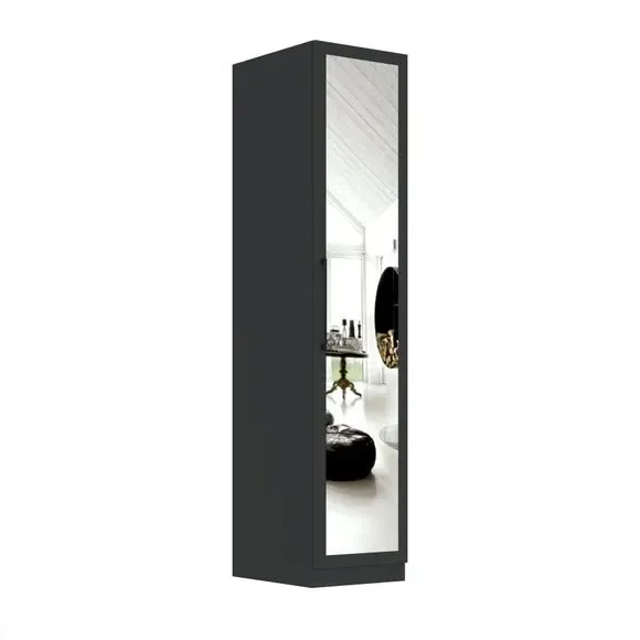 Single Wardrobe with Adjustable Shelf - Anthracite