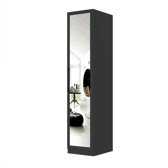Single Wardrobe with Adjustable Shelf - Anthracite