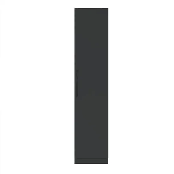 Single Wardrobe with Adjustable Shelf - Anthracite