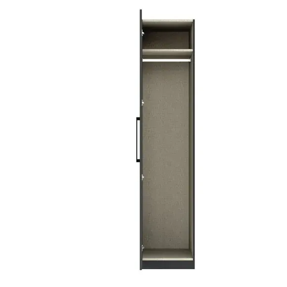 Single Wardrobe with Adjustable Shelf - Anthracite
