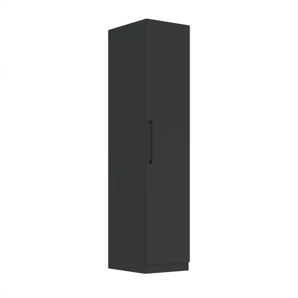 Single Wardrobe with Adjustable Shelf - Anthracite