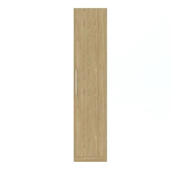 Single Wardrobe with Adjustable Shelf - Oak Effect