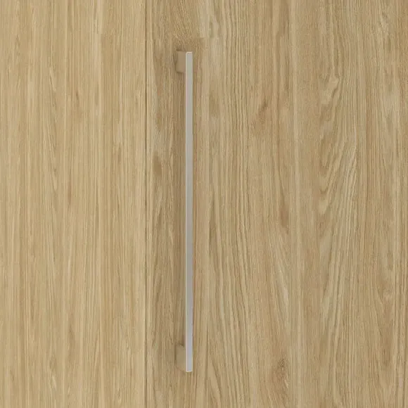 Single Wardrobe with Adjustable Shelf - Oak Effect