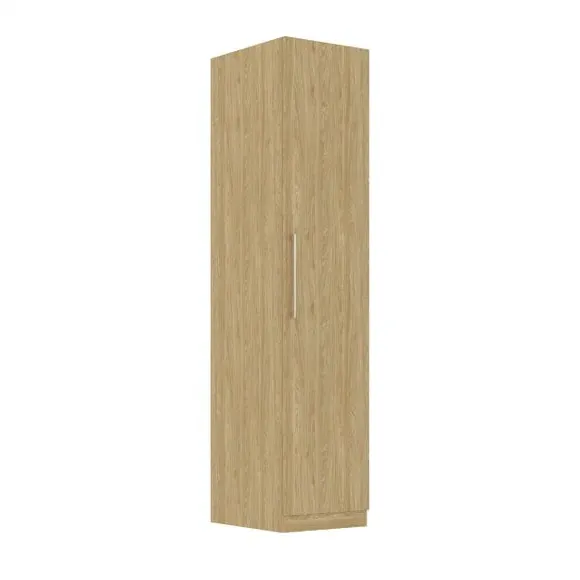 Single Wardrobe with Adjustable Shelf - Oak Effect