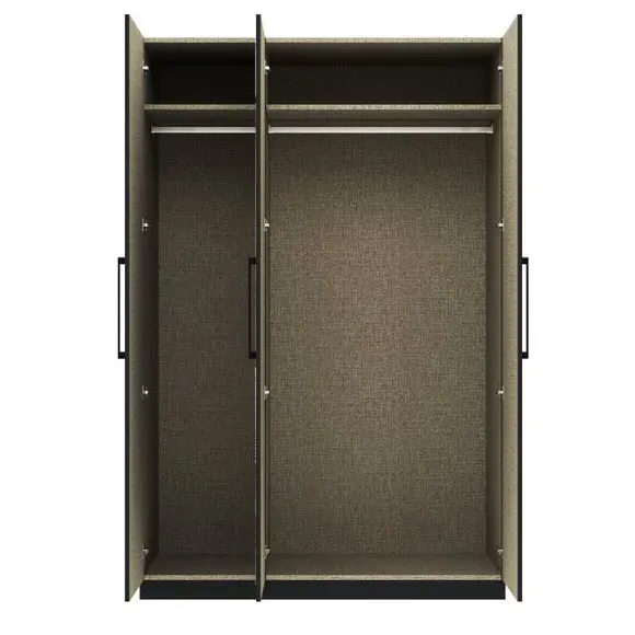 Triple Wardrobe with Adjustable Storage - Anthracite