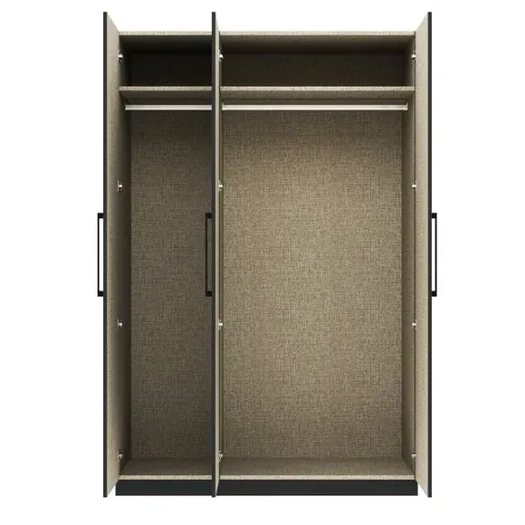 Triple Wardrobe with Adjustable Storage - Anthracite