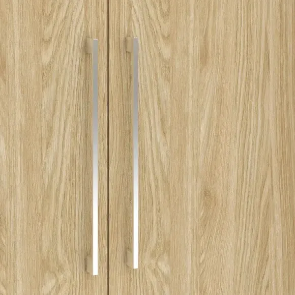 Triple Wardrobe with Adjustable Storage - Oak Effect