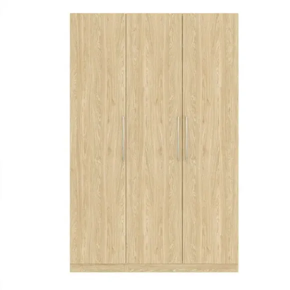 Triple Wardrobe with Adjustable Storage - Oak Effect