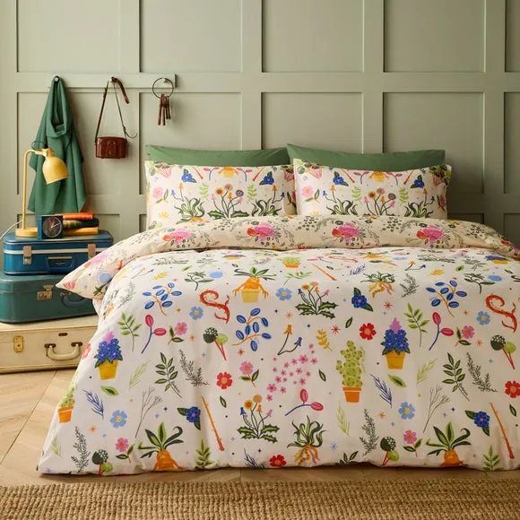 Reversible Duvet Cover Set - Natural, Cotton