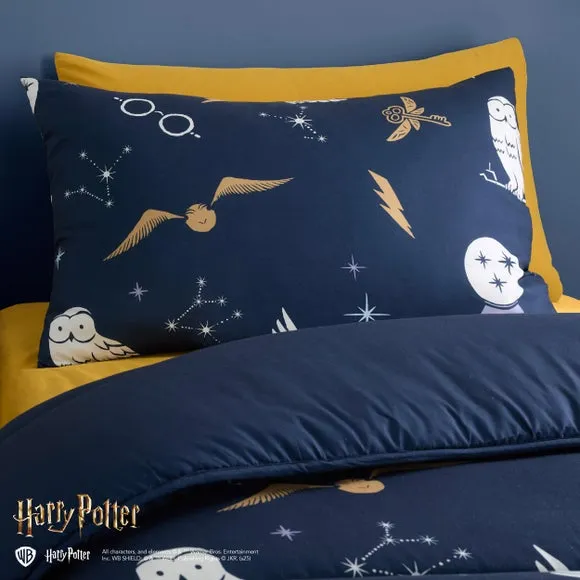 Single Duvet Set with Pillowcase - Blue, Polyester