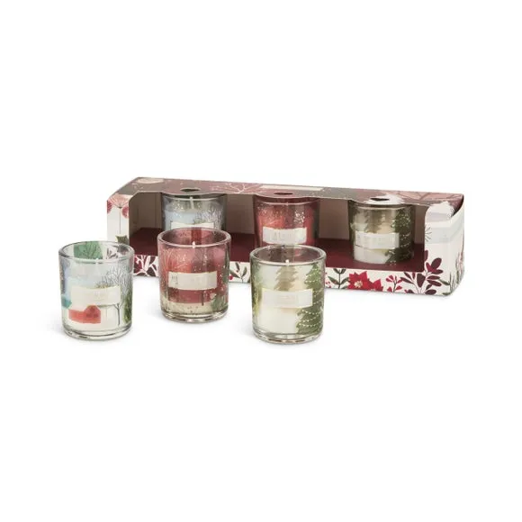 3-Piece Mini Candle Set - Multicolor, Soy Blend