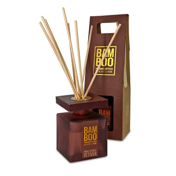 Bamboo Reed Diffuser - Red, Glass