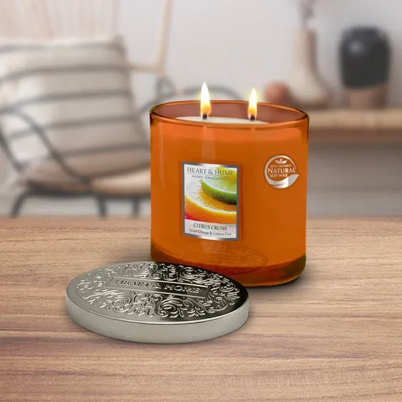 Ellipse Multi Wick Candle - Orange Glass image