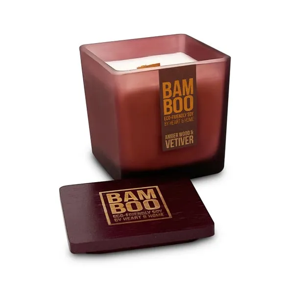 Jar Candle with Lid - Red, Soy Wax