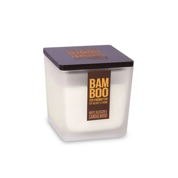 Jar Candle with Rattan Wick - White, Soy Wax