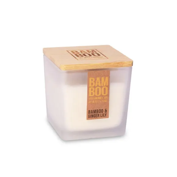 Jar Candle with Wooden Lid - White, Soy Wax