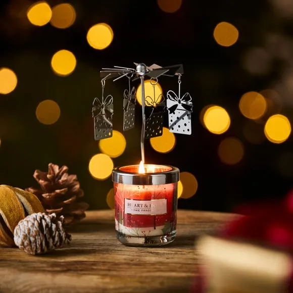 Mini Candle with Carousel - Red, Soy Wax image